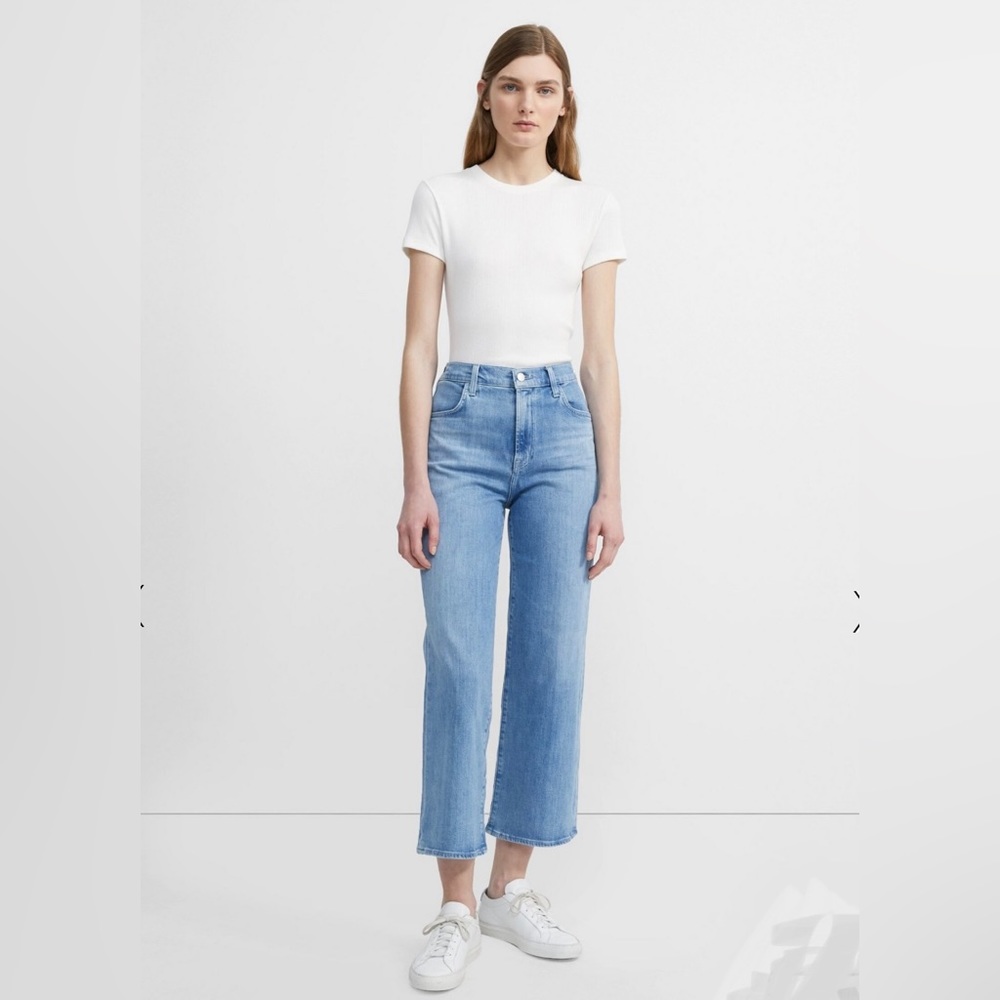 NWT J Brand Joan High Rise Cropped Wide-Leg Jean Size 27